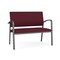 Lesro Newport 2 Seat Tandem Seating Metal Frame No Center Arms, Charcoal, OH Wine Upholstery NP1501 - alternate 1